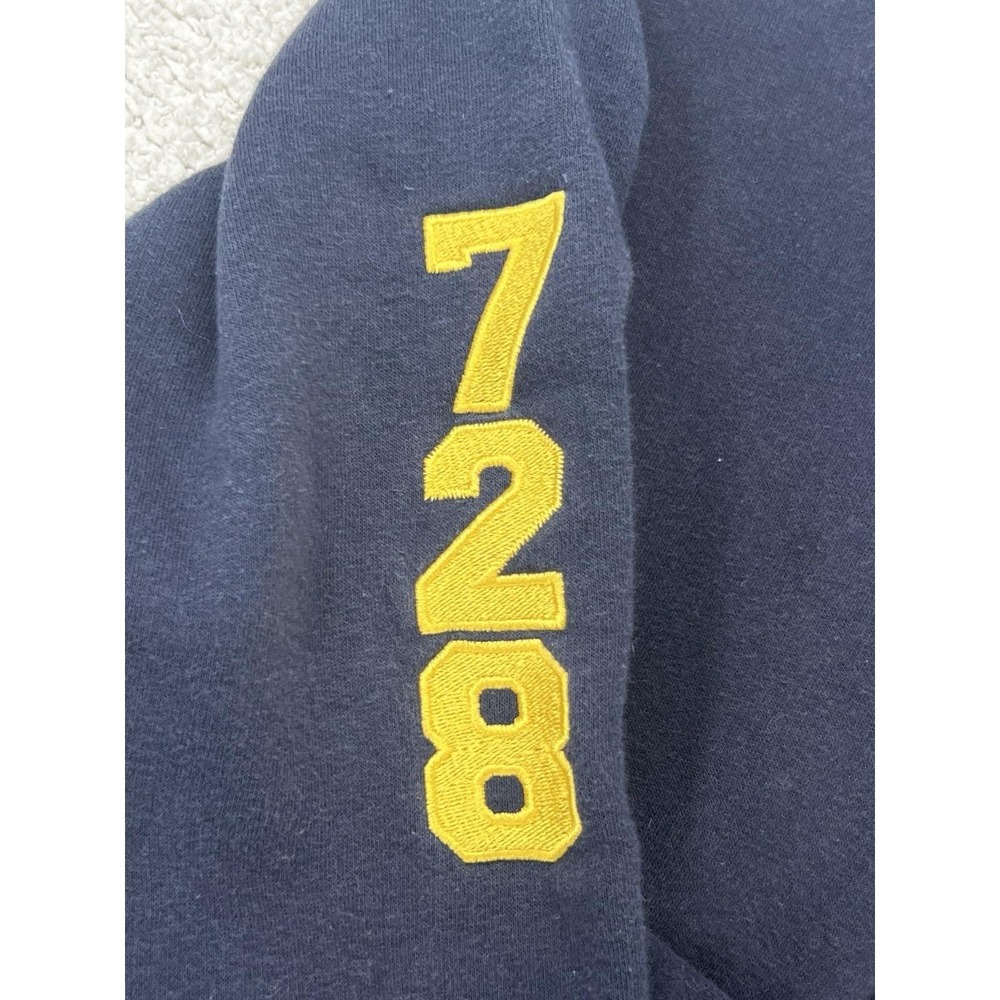 Bayside Hoodie Mens L IATSE Local 728 Studio Lighting Navy Full Zip USA Workwear - Picture 3 of 16